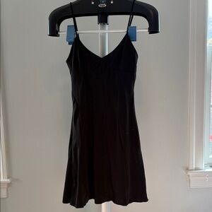 Oh Polly - skater spaghetti strap black  dress